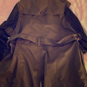 Burberry Brit Jacket/Parka with Leather Sleeves